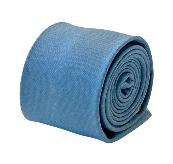 dusky pale light blue luxury cotton mens classic width tie